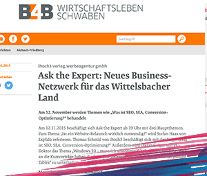 B4B Schwaben - Business Netzwerk Vortrag